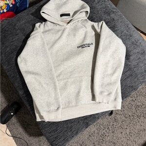 Fear of God Essentials Light Gray Hoodie